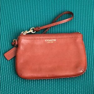 Coach small wristlet with strap